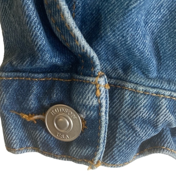 HUDSON Trucker Denim Jean Jacket Size S/M Excellent Condition Gorpcore - Picture 10 of 12